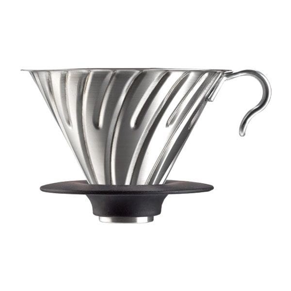 Hario metalowy Drip V60-02 stalowy z silikonową podstawką.jpg