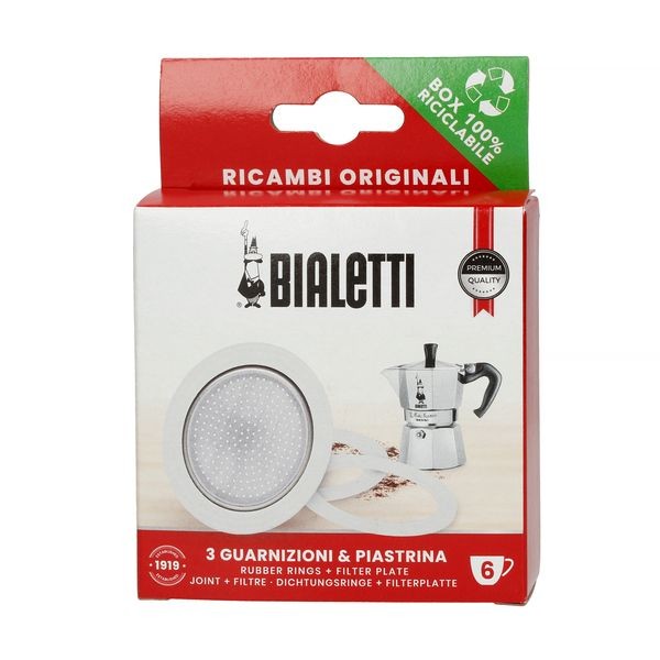 Bialetti - Uszczelka (3 szt.) + sitko do kawiarek aluminiowych Bialetti 6t.jpg
