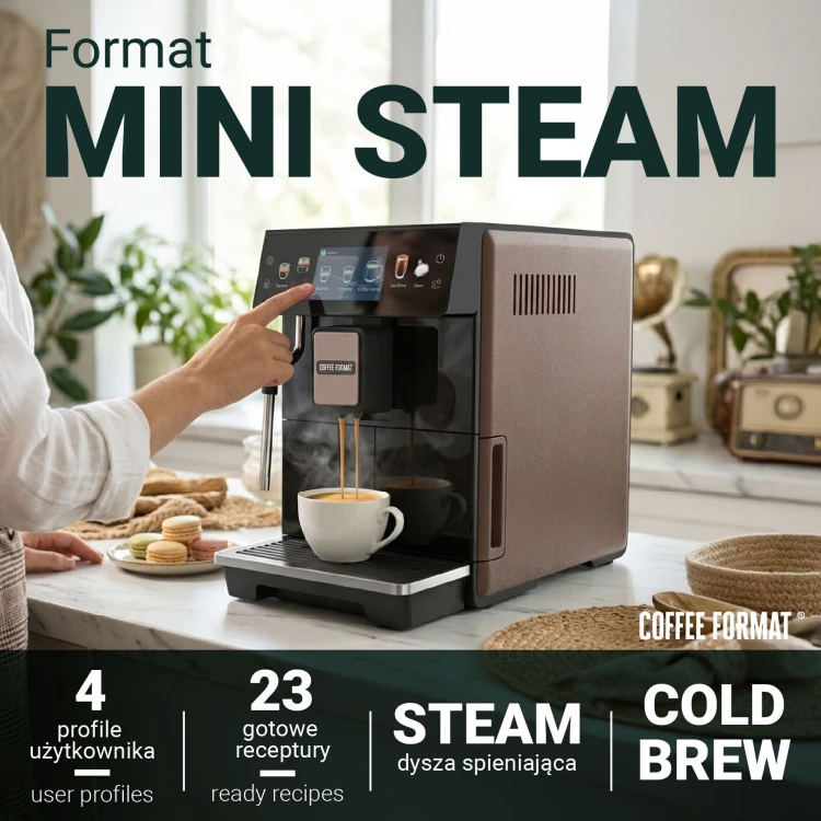 Automatyczny ekspres do kawy Coffee Format MINI STEAM BROWN2.jpg